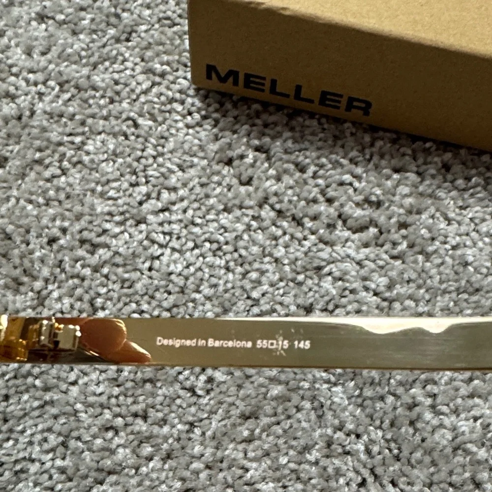 Gold Frame Sunglasses with Blue Lenses